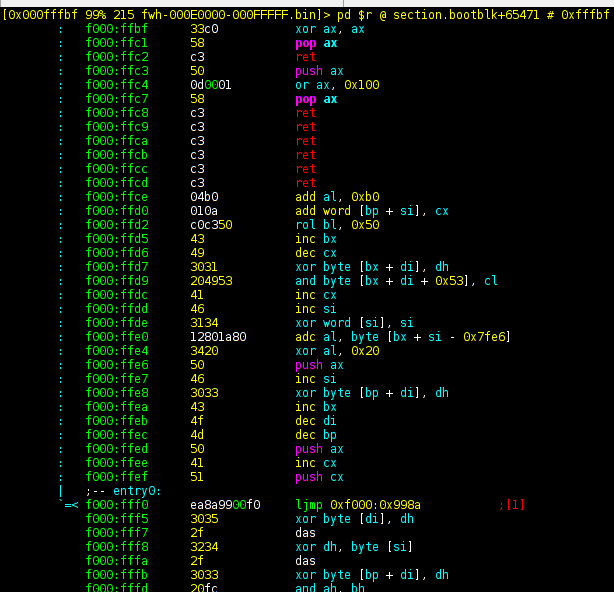 radare BIOS disasm 2